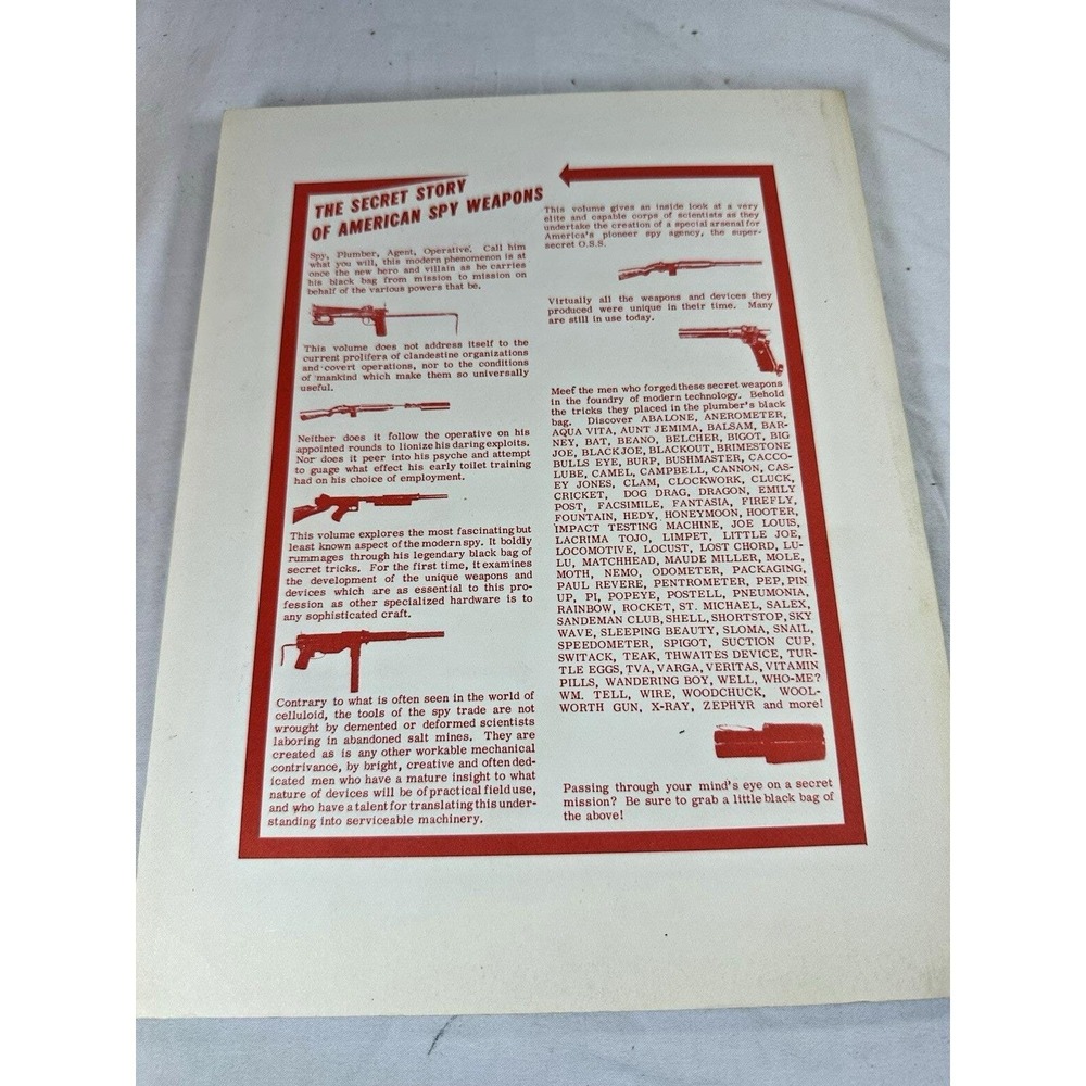 Vtg 1975 The Plumber's Kitchen: The Secret Story of American Spy Weapons 1st Ed - Picture 12 of 12